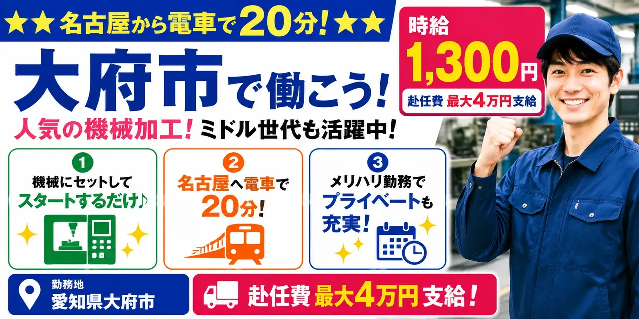 愛知県大府市｜機械加工/検査/機械オペレーター